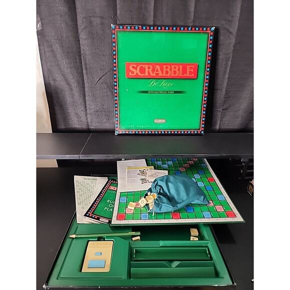 Vintage Spears Scrabble Deluxe Game With Turntable & Electronic Timer WORKS - Picture 2 of 7